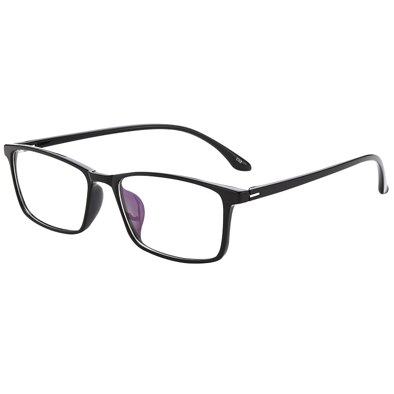 JingPro 镜邦 防蓝光平光眼镜TR超轻镜架男女通用可配有度数近视眼镜6653黑色