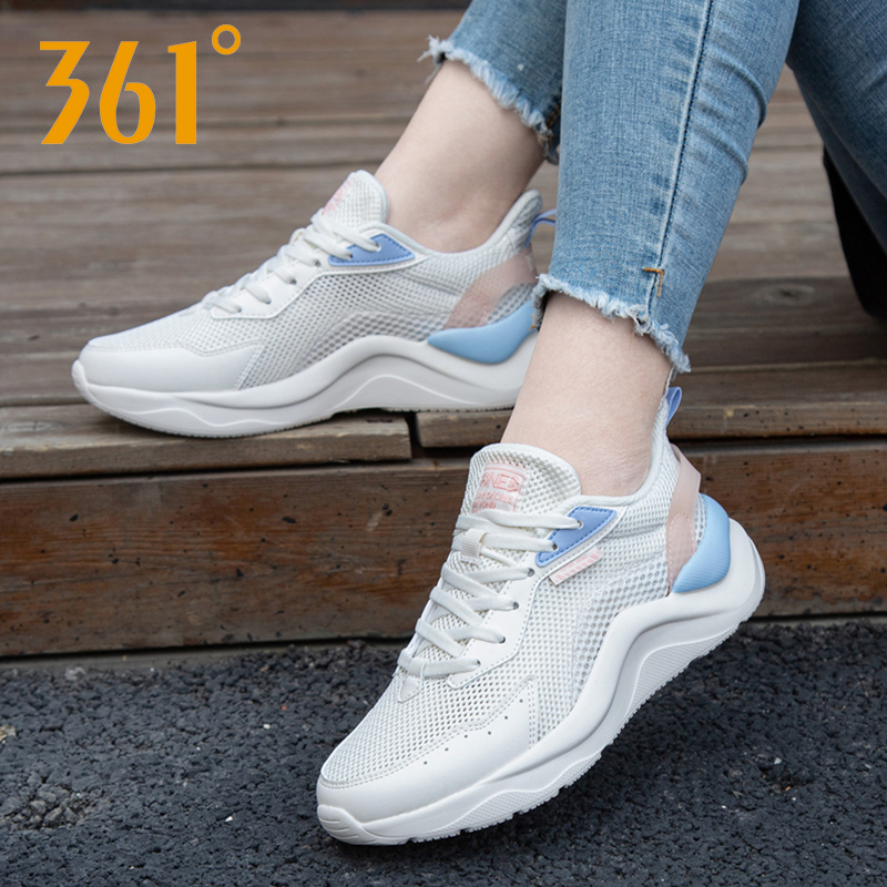 跑步鞋春季网面透气休闲鞋子官网运动鞋女 羽毛白/幻象蓝 35 /225mm