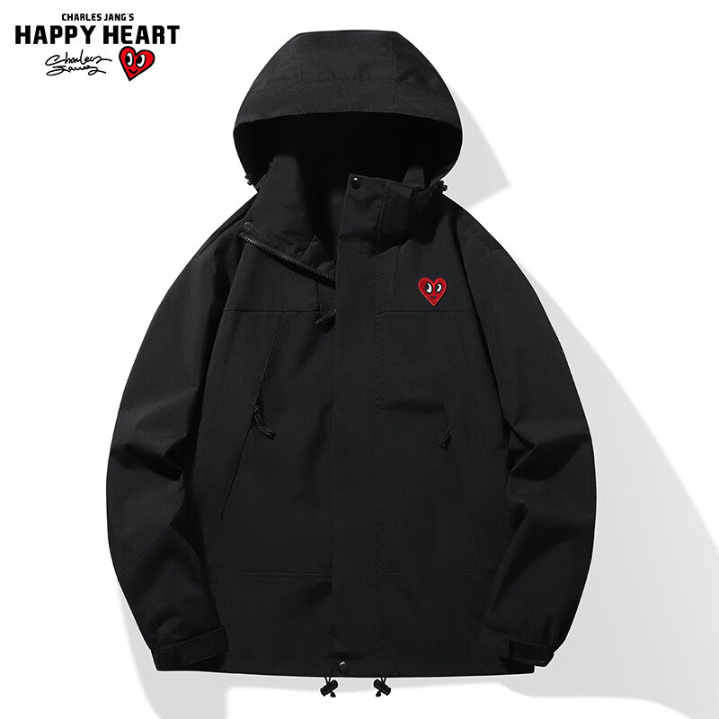 查尔斯桃心夹克男外套爱心logo潮流情侣秋季户外登山服防风防水外套