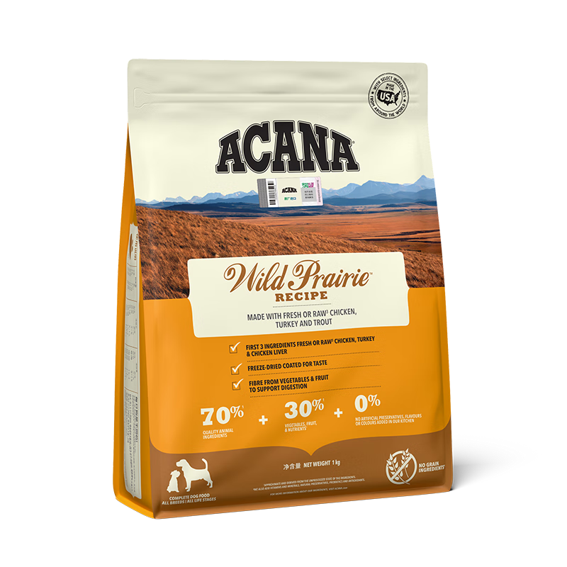 愛肯拿（ACANA）狗糧 農(nóng)場盛宴犬糧無谷高蛋白適用全階段全品種牧場盛宴 犬糧11.4kg-效期至25年8月