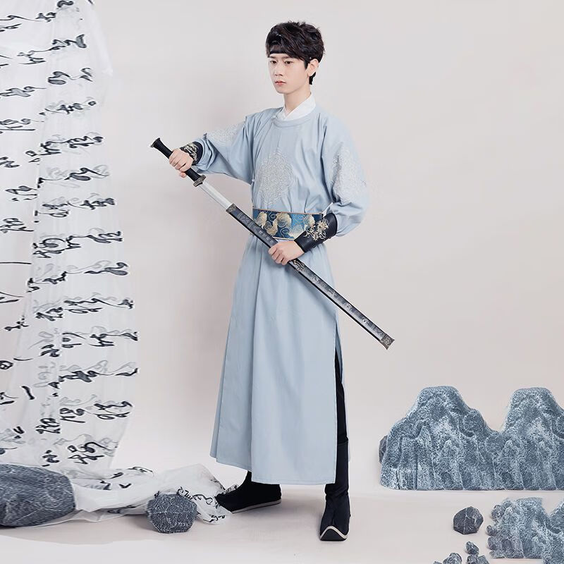 洛必达明朝宫廷汉打底服男女款明制刺绣圆领袍霸气锦衣卫武侠剧本网红