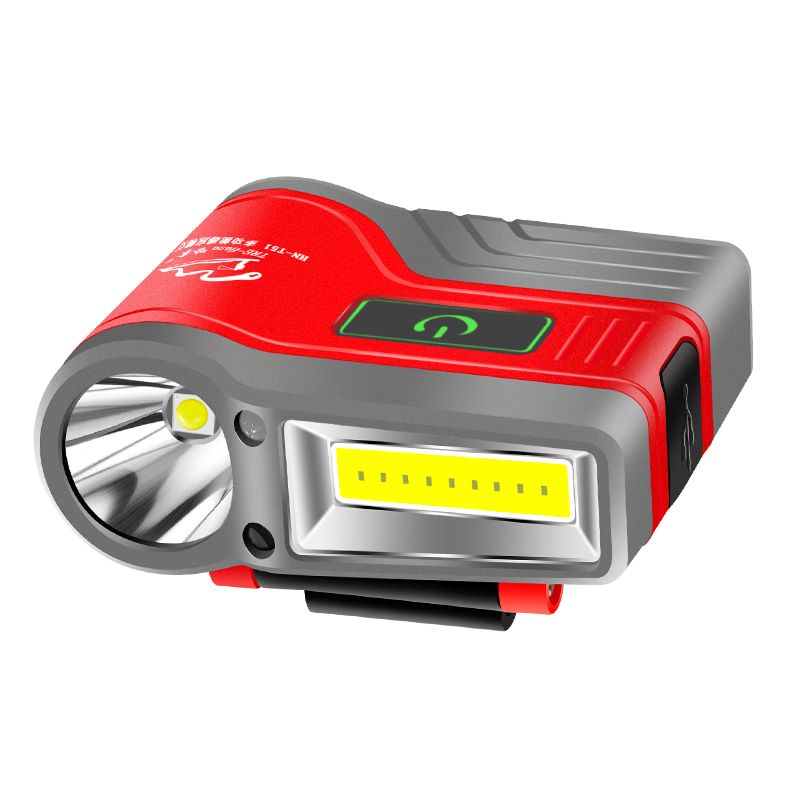 哈拿（TRE-Hana）感應(yīng)頭燈強(qiáng)光遠(yuǎn)射戶外夜釣超亮可充電釣魚帽夾燈頭戴式防水LED燈 T51 紅色感應(yīng)頭燈 (夾帽版)