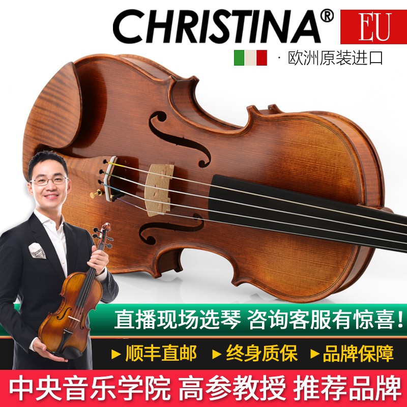 克莉丝蒂娜（Christina）欧洲原装进口EU4000C演奏考级手工实木成人学生小提琴乐器 4000C 4/4身高155cm以上