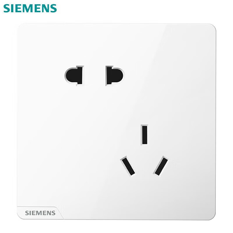 西门子（SIEMENS）皓彩系列白色开关插座面板 斜五孔插座怎么看?