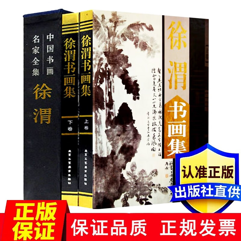 徐渭书画集 中国书画名家全集 徐渭书法绘画作品集 16开全2册 铜版纸彩色印刷 水墨画