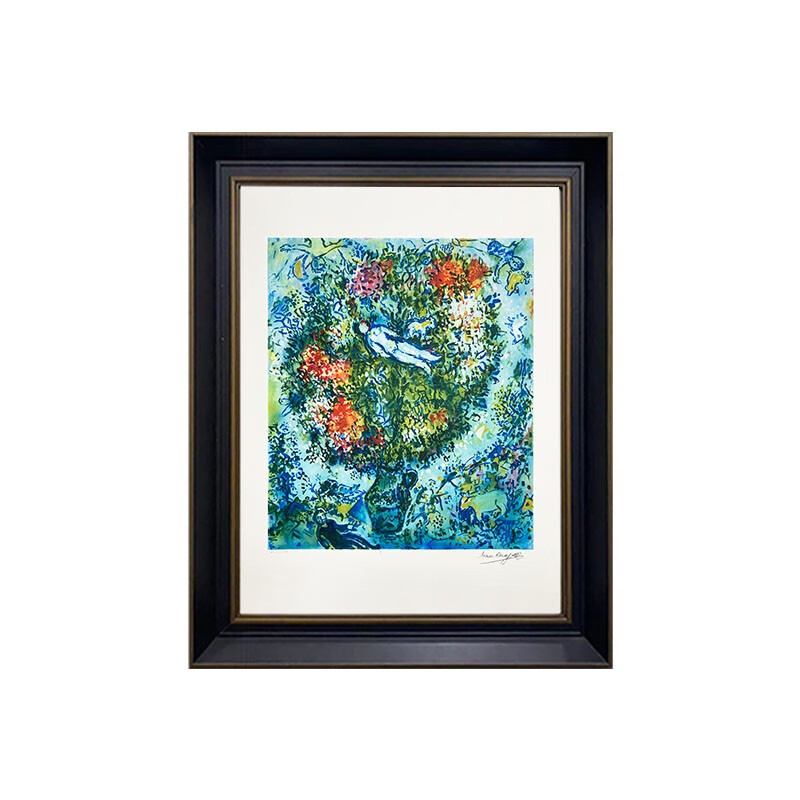 三为(sunwayart)夏加尔限量版画基金会授权客厅玄关挂画54.