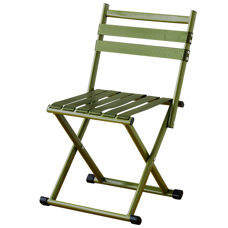 星恺（XINGKAI）马扎户外折叠凳折叠椅子家用靠背椅钓鱼椅排队小凳子ZD19军绿小号