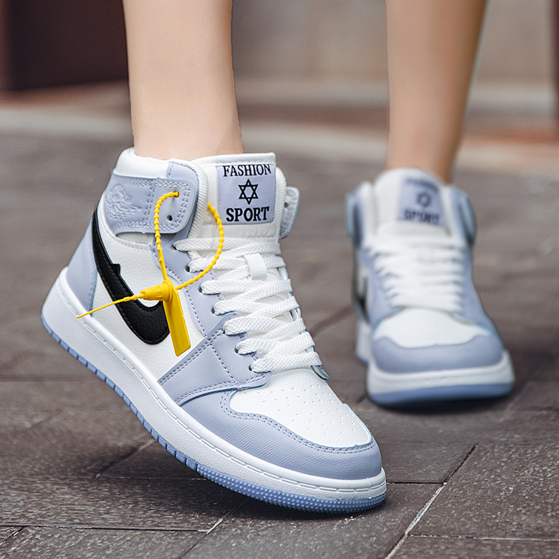 2021新款aj女鞋空军一号af1高帮aj空军一号勾勾鞋af1夏季秋款学生百搭