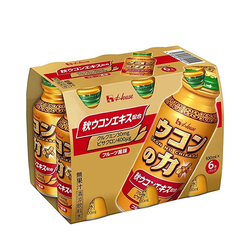 【日本直发 jd快递】日本house姜黄之力姜黄素肝脏保护饮料6瓶 普通版