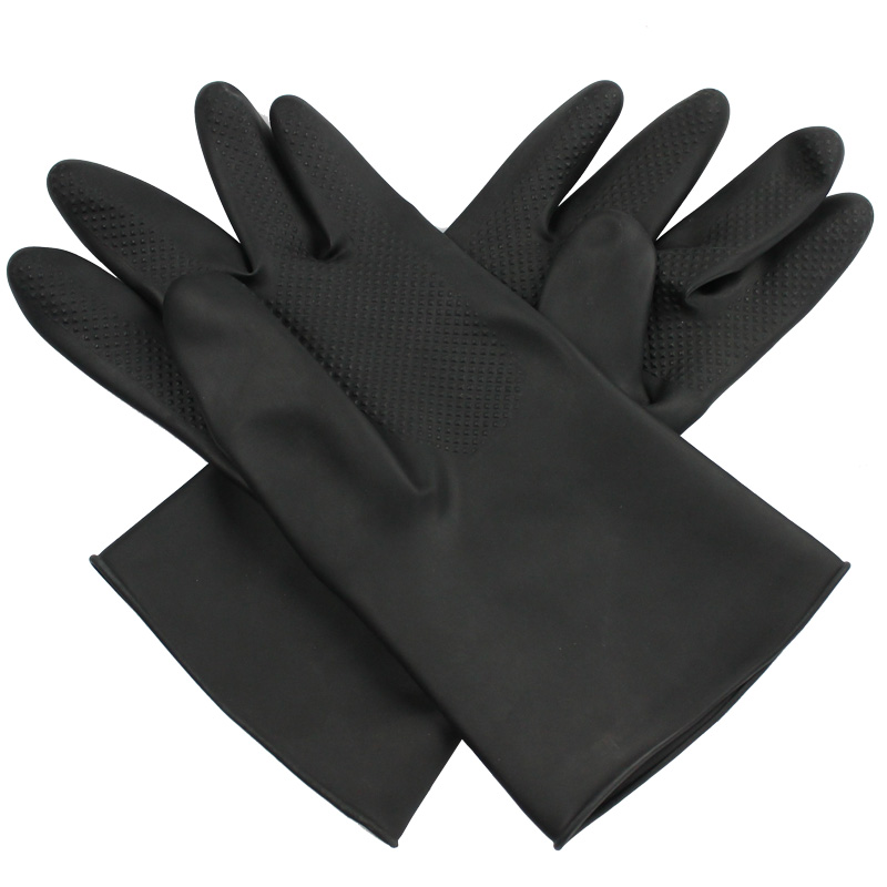 防化手套耐酸碱溶剂工业清洁丁腈橡胶防滑劳保防护手套加厚款防水