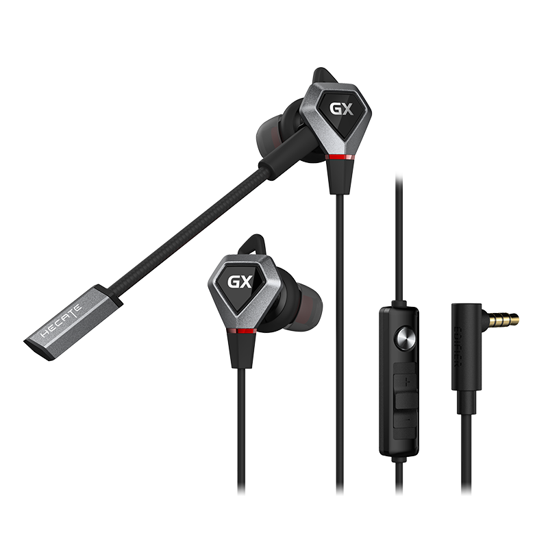 EDIFIER 漫步者 HECATE GX04 竞技版 入耳式动圈降噪有线耳机 黑色 3.5mm