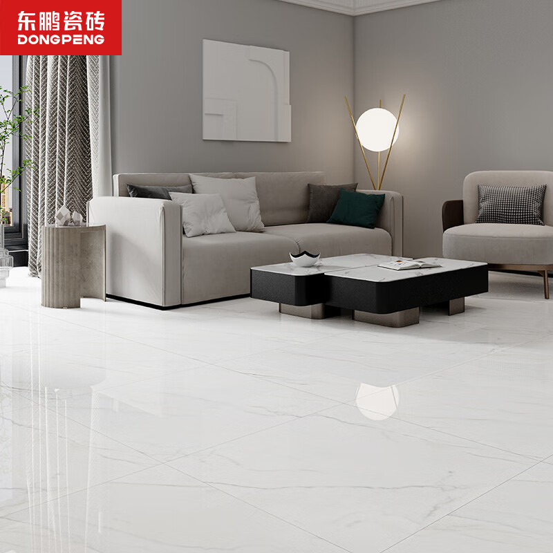 东鹏(dongpeng) 威尔第白600x1200瓷砖岩板大板 现代简约客厅地板砖