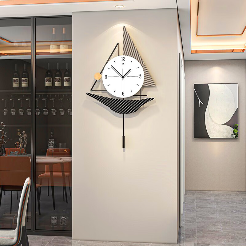 �S櫴���װ���ӱ����ӿ����ִ���Լ2024�¿���ò���ʱ������ʱ�ӹ�ǽ һ����˳  40x70cm 156Ԫ(������)