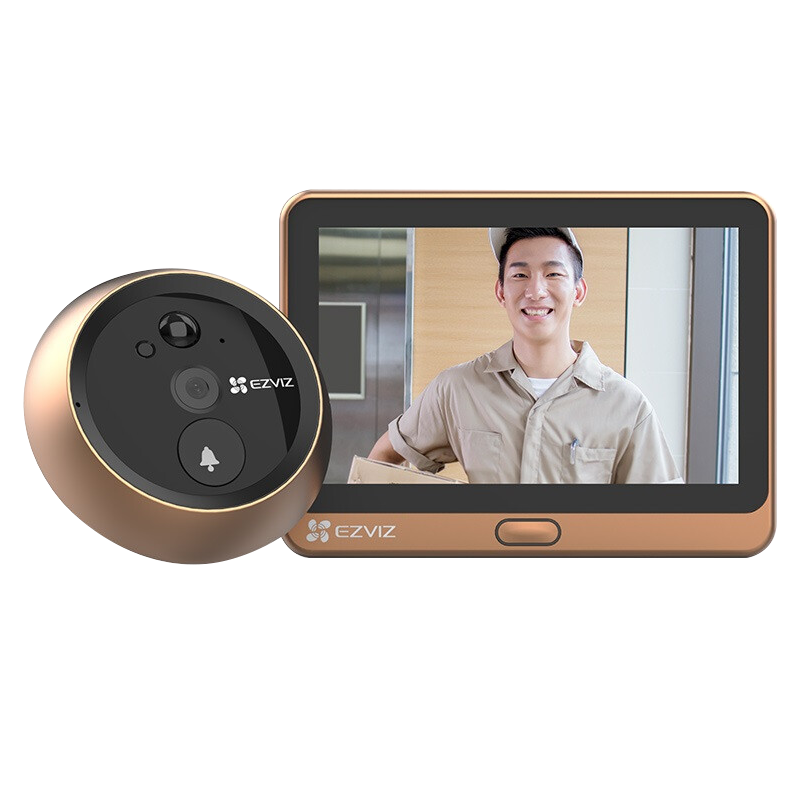 螢石 （EZVIZ）智能貓眼 電子貓眼攝像頭 DP2C語音對(duì)講 家用監(jiān)控?cái)z像機(jī) 手機(jī)遠(yuǎn)程 DP2C3MP-可視通話智能貓眼 標(biāo)配+64G免費(fèi)升級(jí)128G