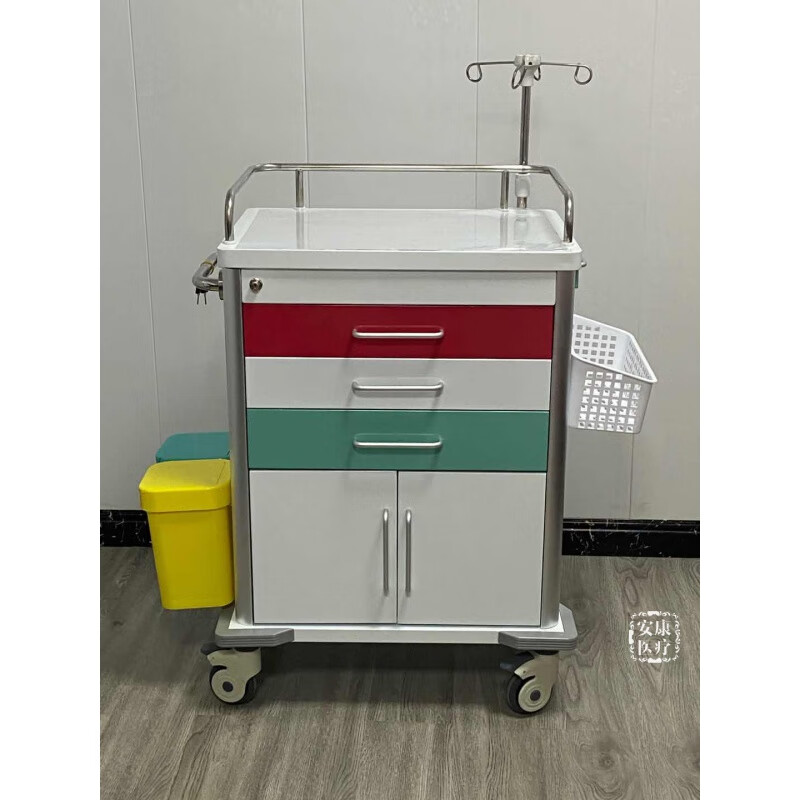 医院用抢救麻醉车运药车换药器械车多功能麻醉急救推车发药 5个抽屉