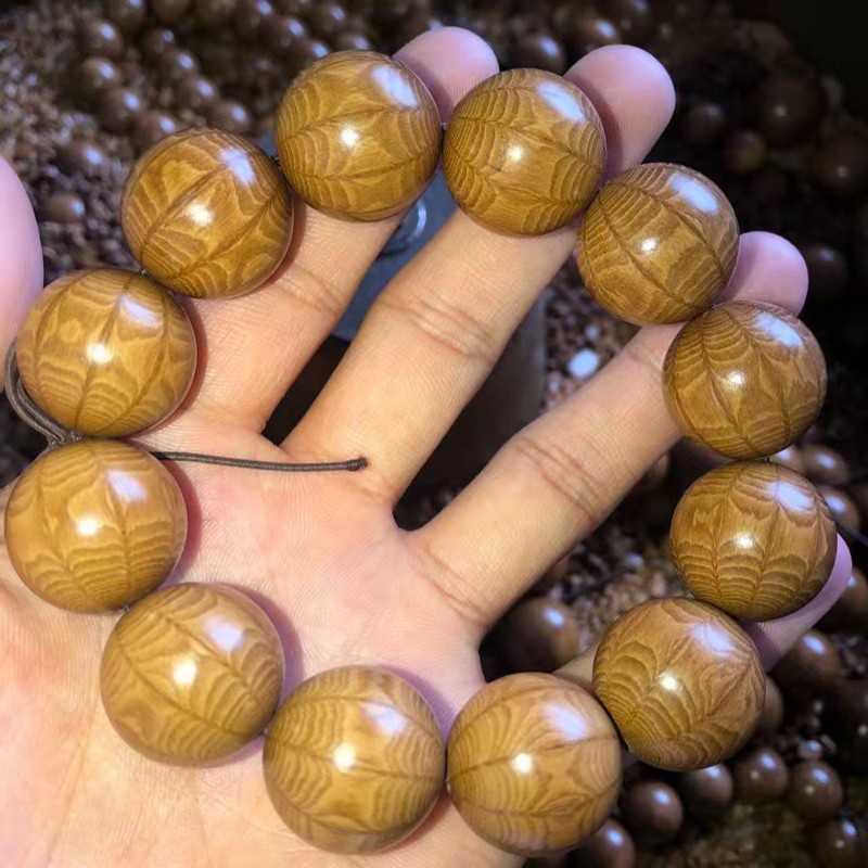 途豪班九道木手串五台山佛珠降龙木原木老料念珠男士文玩手链 九道木