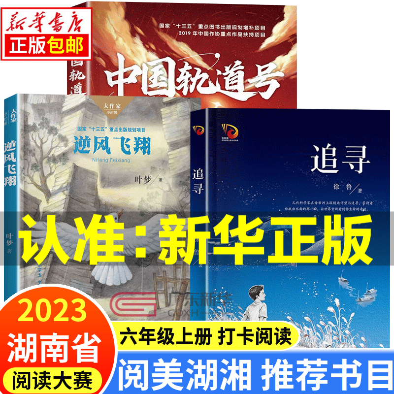 2023湖南省 阅美湖湘六年级上下册 笔墨书香经典阅读打卡书目必读课外书 逆风飞翔 中国轨道号 半条棉被 追寻 少年与海 雨季的阳光 刘兴诗爷爷三十六只蜂箱 阅美湖湘六年级上册必读书目全3册