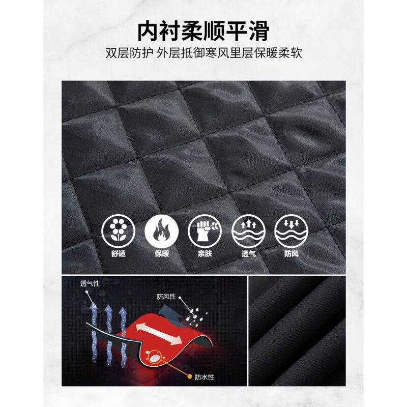 皮尔卡丹商务休闲夹克男男百搭舒适外套男秋冬季加棉保暖男装时尚男装 黑色 XL (建议130-150斤)