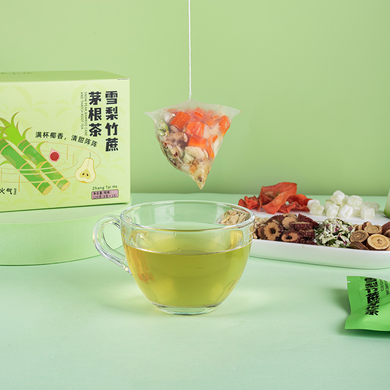 Zhang Taihe snow pear Bamboo Sugarcane Maogen Tea 8g * 15 bags * 2 boxes