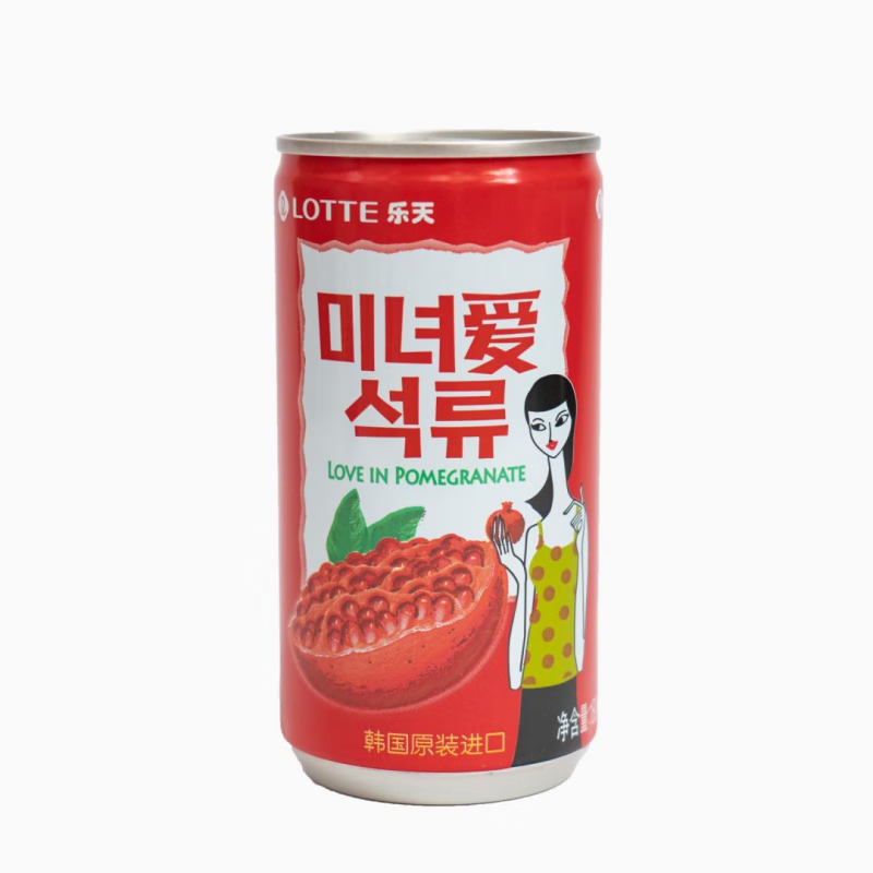 乐天韩国原装进口网红饮料整箱lotte乐天石榴汁饮品饮料 乐天石榴汁