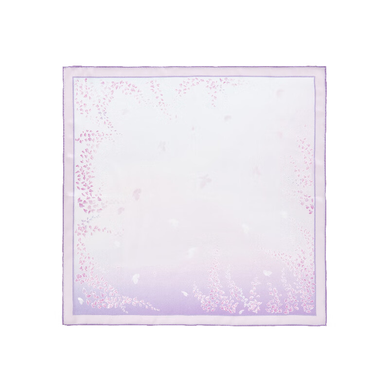 苏州博物馆 烟笼紫藤真丝方巾 女士丝巾围巾真丝文创送礼礼品生日礼物送女友 烟笼紫藤真丝方巾