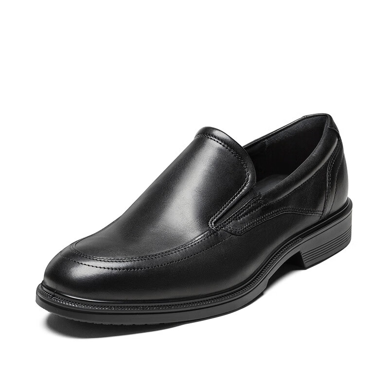 爱步(ecco)休闲皮鞋男 真皮一脚蹬乐福鞋 lisbon里斯 黑色62214401001