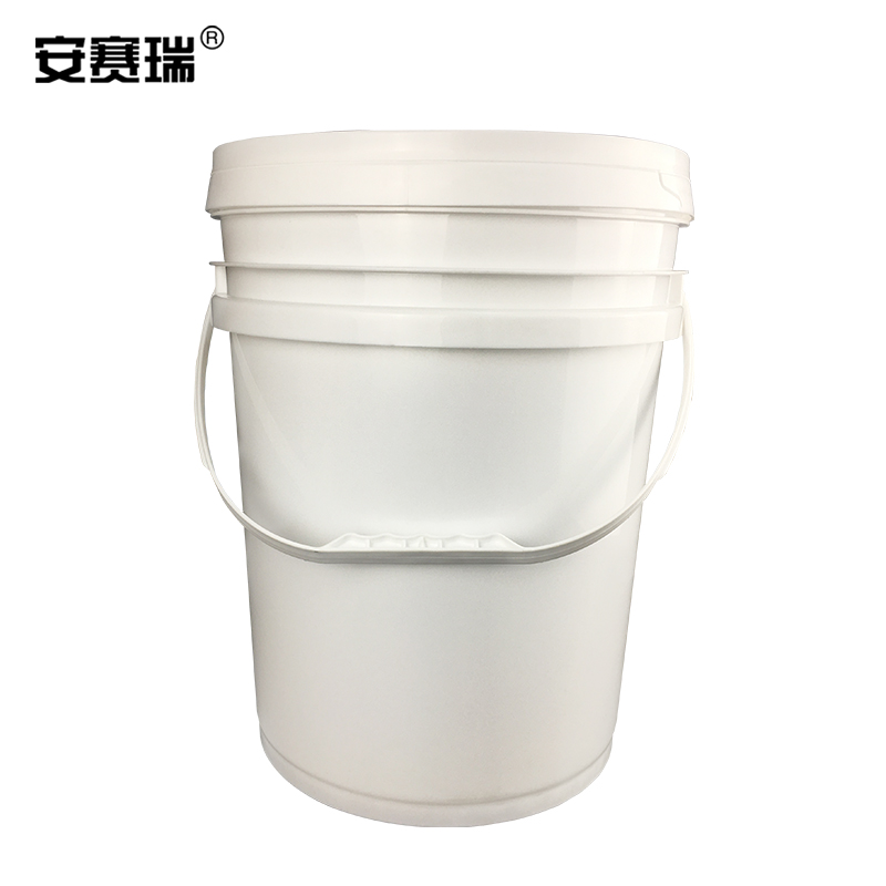 安赛瑞 广口塑料桶 带盖化工桶圆形pp工业涂料油漆化工密封包装桶 20l