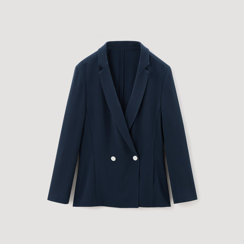 OVV2022秋冬新款女装三醋酸轻薄透气日常套装西服外套 藏青B9 M