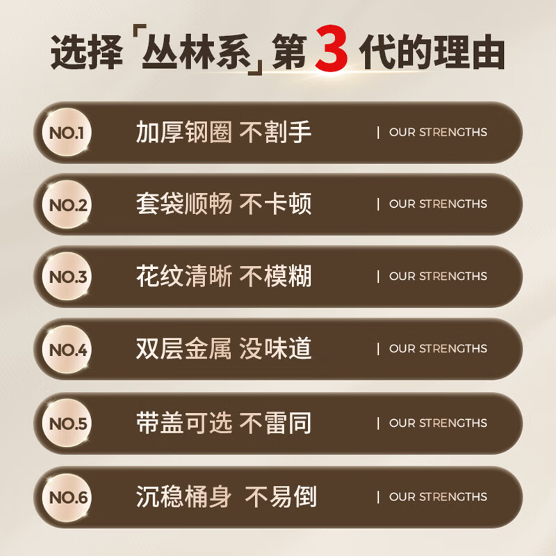 科灵卫生间垃圾桶客厅厕所洗手间卧室夹缝大号不锈钢带盖家用2025新款 国风竹纹/ 方形摇盖 10L 【窄型款】