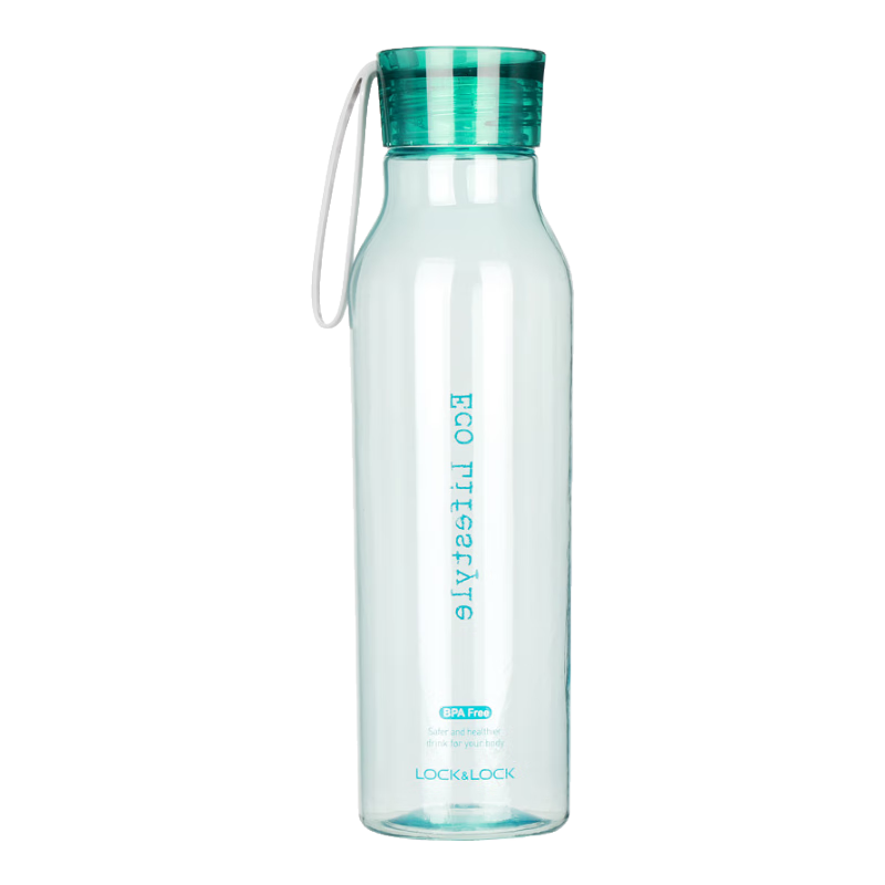 乐扣乐扣（LOCK&LOCK）夏季塑料杯运动水杯水壶杯子男女口杯 550ml 绿色HLC644GRN 550ML