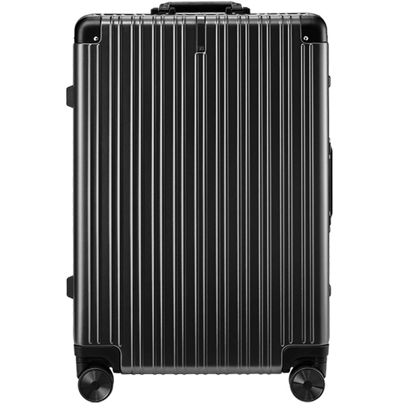 90分PC旅行箱轻质铝框行李箱防刮商旅两用拉杆箱20英寸登机箱曜石黑 449.05元