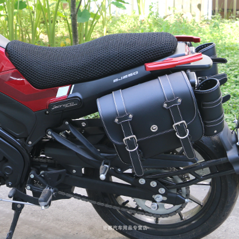 500侧边箱复古改装保险杠防摔杠改装配件 幼狮250侧边包 左右1套 带