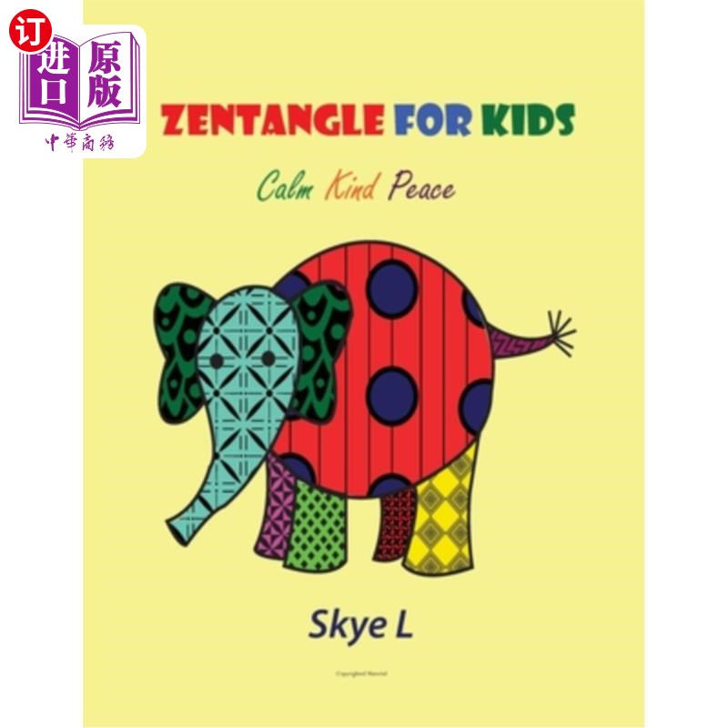 海外直订zentangle for kids: calm kind peace zentangle for kids