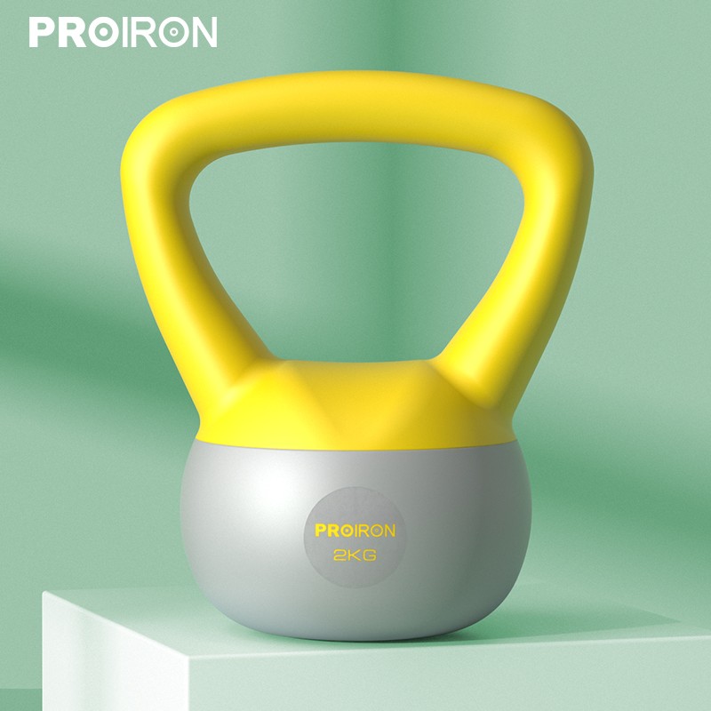 proiron普力艾软壶铃女士深蹲力量训练健身器材家用锻炼pvc铃壶提壶