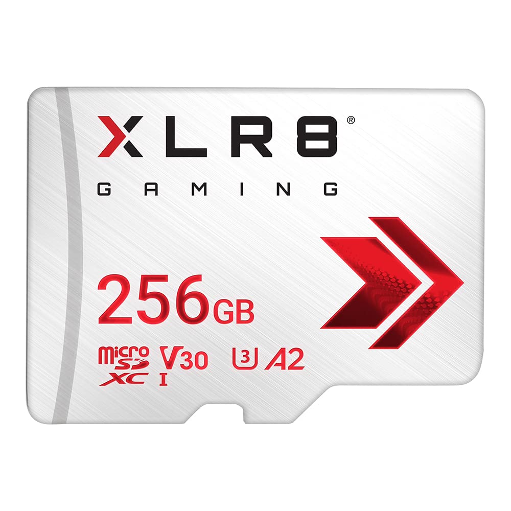 PNY 128GB XLR8 游戏 microSDXC 存储卡 - 100MB/s UHS-I 4K UHD U3 V30 A2 - 适用于 Nintendo