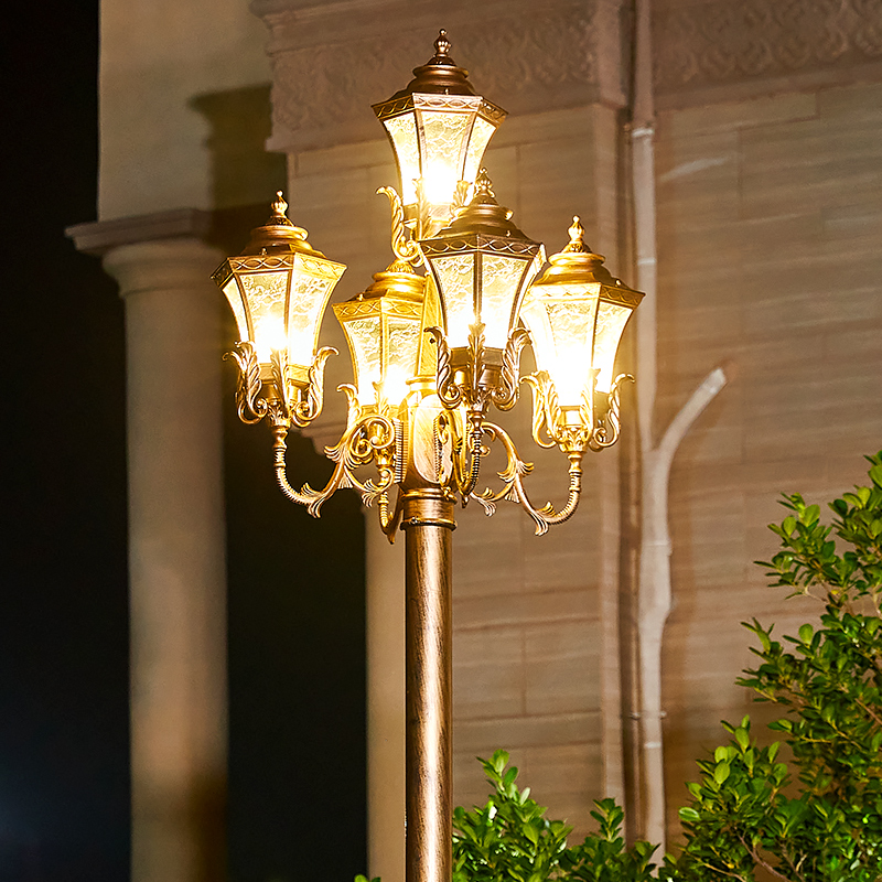 欧式花园别墅景观灯公园广场照明灯家用高杆灯 五头凤凰庭院灯/高2
