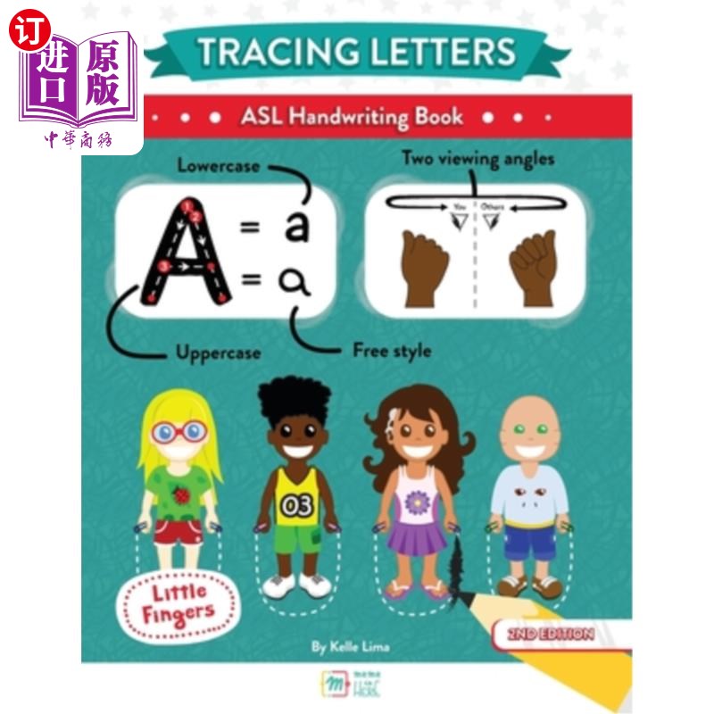 海外直订tracing letters: asl handwriting book 追踪信件:美国手语