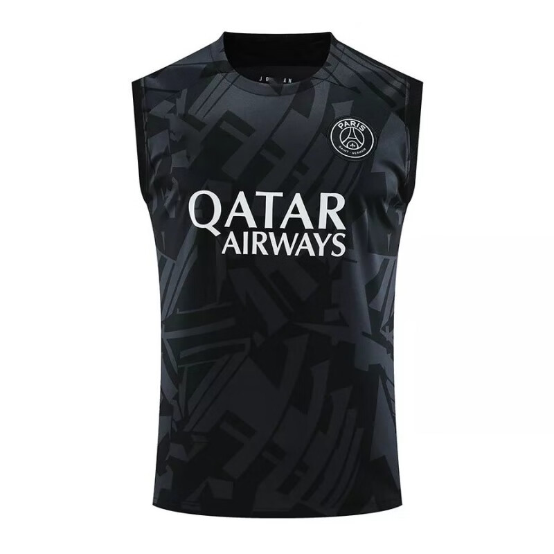 斗枪2223巴黎圣日耳曼训练服热身服球衣男无袖背心足球服夏季运动服