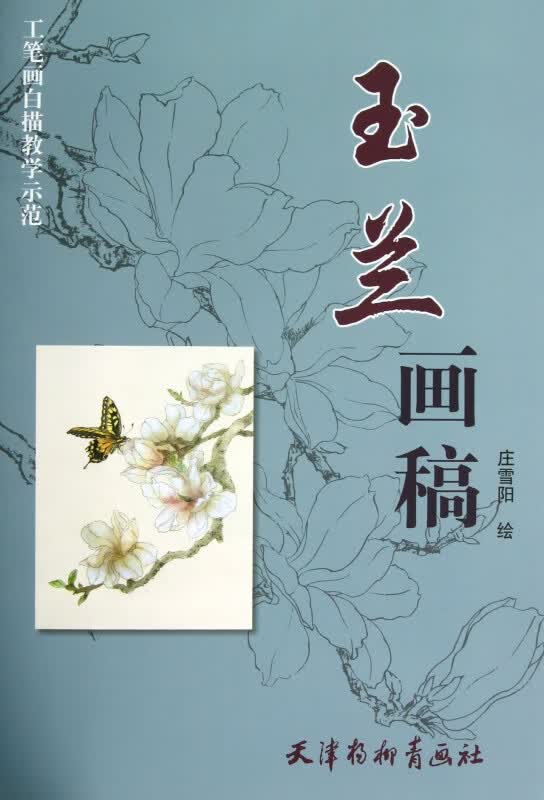 玉兰画稿(工笔画白描教学示范)