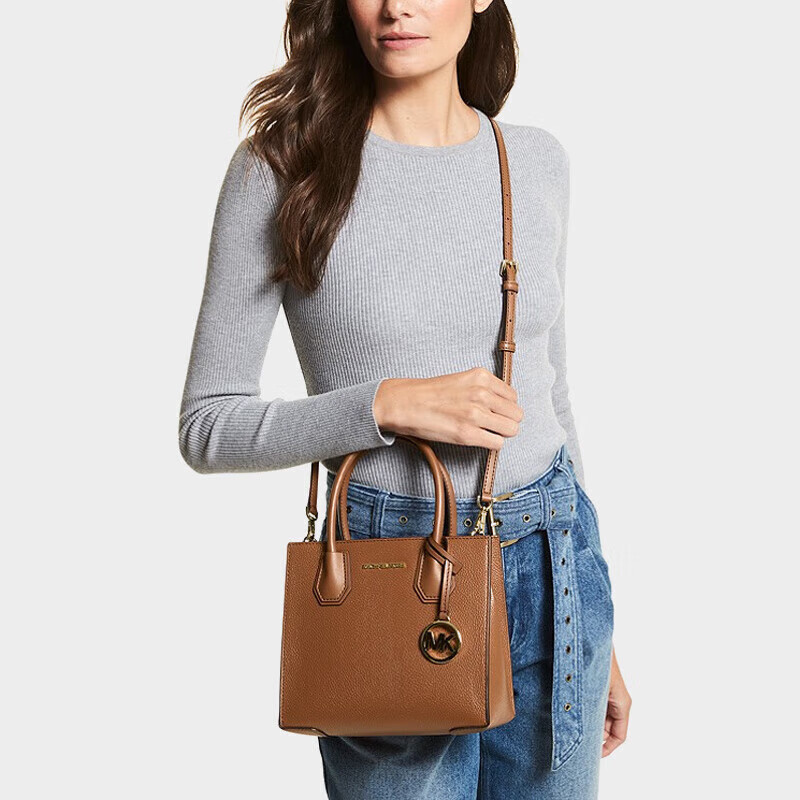 MICHAEL KORS 迈克.科尔斯（MICHAEL KORS）MK女包 奢侈品Mercer中号风琴包单肩包 棕色 35S1GM9M2L