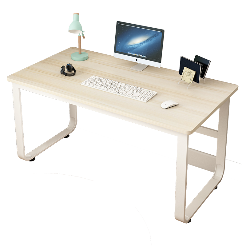 佳家林电脑桌台式家用简约书房书桌学生写字办公学习桌子 白架莫兰迪灰色120*60*72cm
