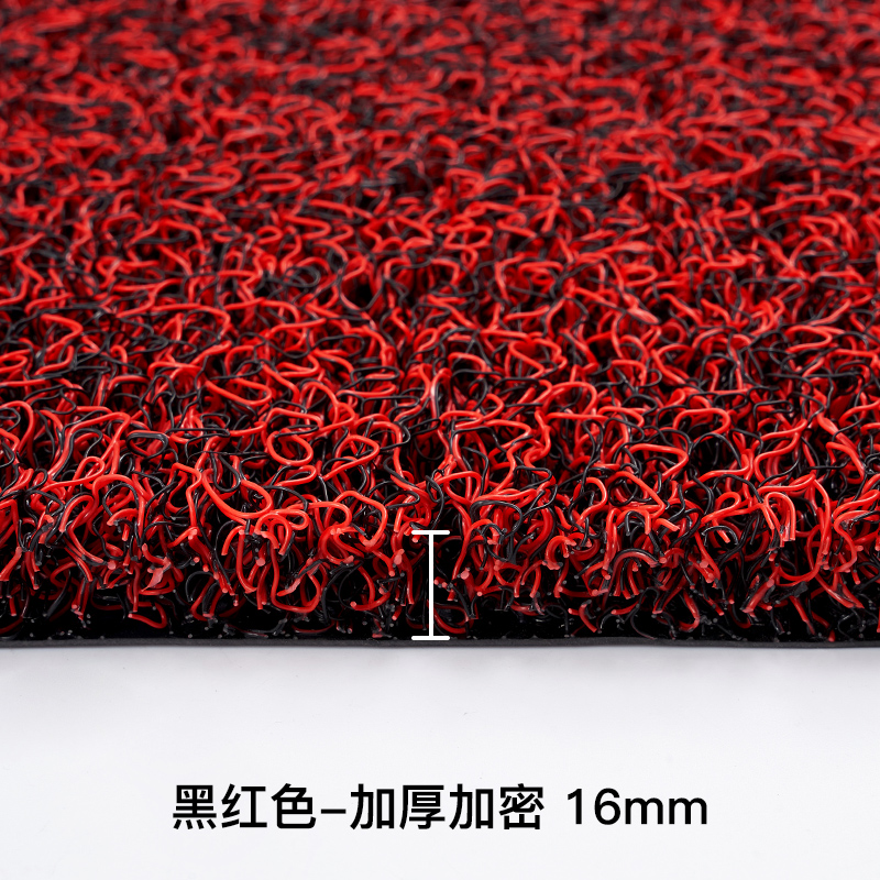 门垫 丝圈脚垫 家用入户门进户门入门垫子门口门脚垫 黑红色-加厚加密