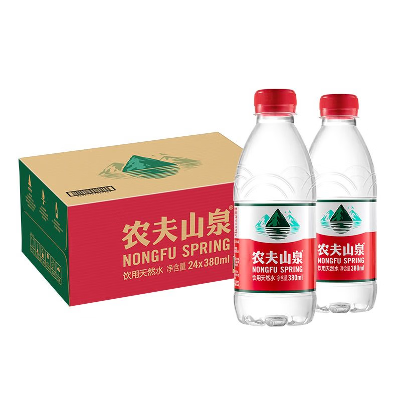 农夫山泉 饮用水 饮用天然水380ml *24瓶 整箱装 380ml*24瓶[单箱装]