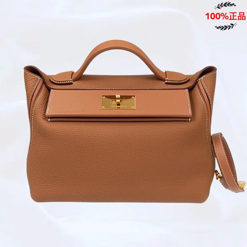 爱马仕(hermes)2024新款女士togo手袋单肩包斜挎包手提包 金棕色 【金