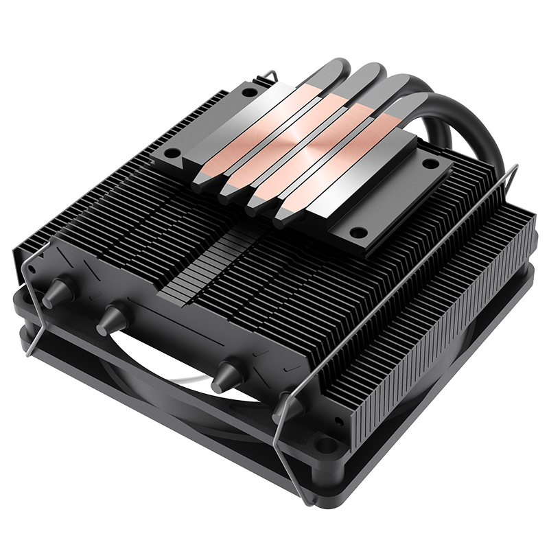 ID-COOLING IS-40X 双平台薄型下吹CPU散热器 四热管9cm温控风扇支持115X&AM4