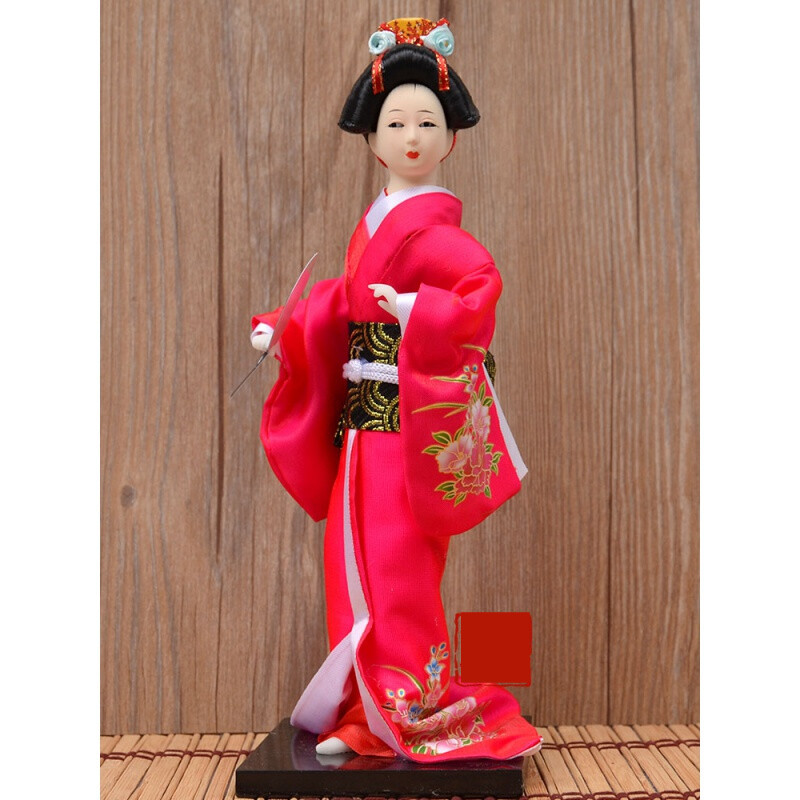 君吻    七宝阁和服娃娃摆件日本人偶绢人娃娃艺人偶公仔日式礼品居酒