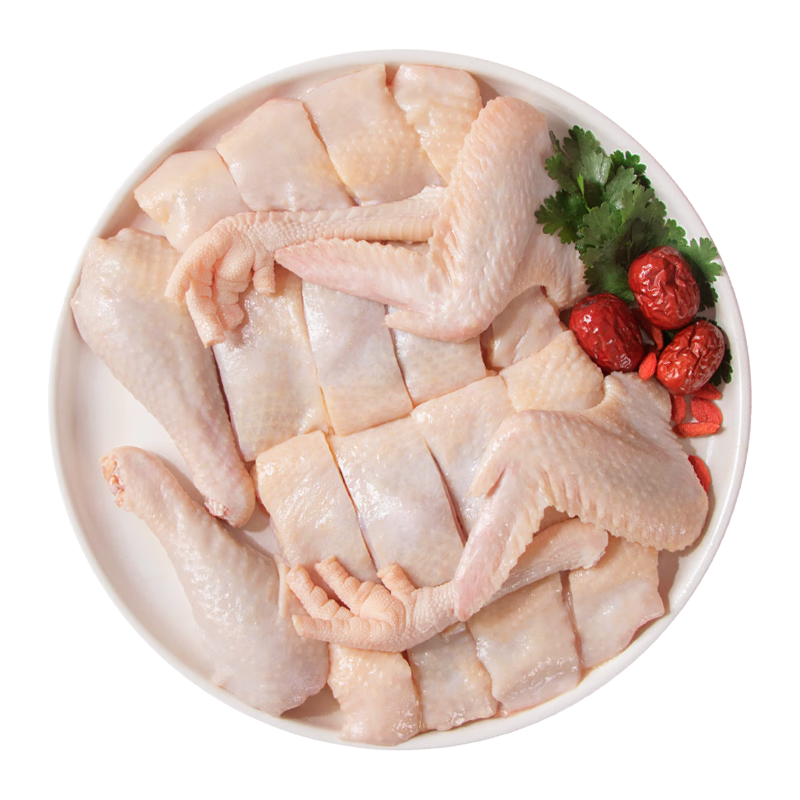 WENS 温氏 原切老母鸡块1kg（500g*2） 冷冻免切土鸡块散养走地鸡煲汤