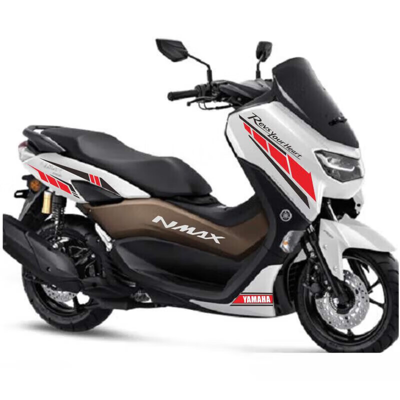 塔克尔适用于雅马哈nmax155车贴贴纸踏板车拉花摩托车身贴花 红色