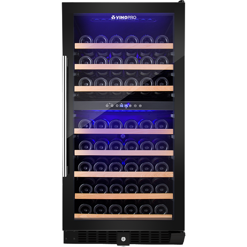 维品诺（VINOPRO） 红酒柜 恒温酒柜 压缩机风冷家用嵌入式实木葡萄酒冷藏柜 BU-270D 黑色玻璃门