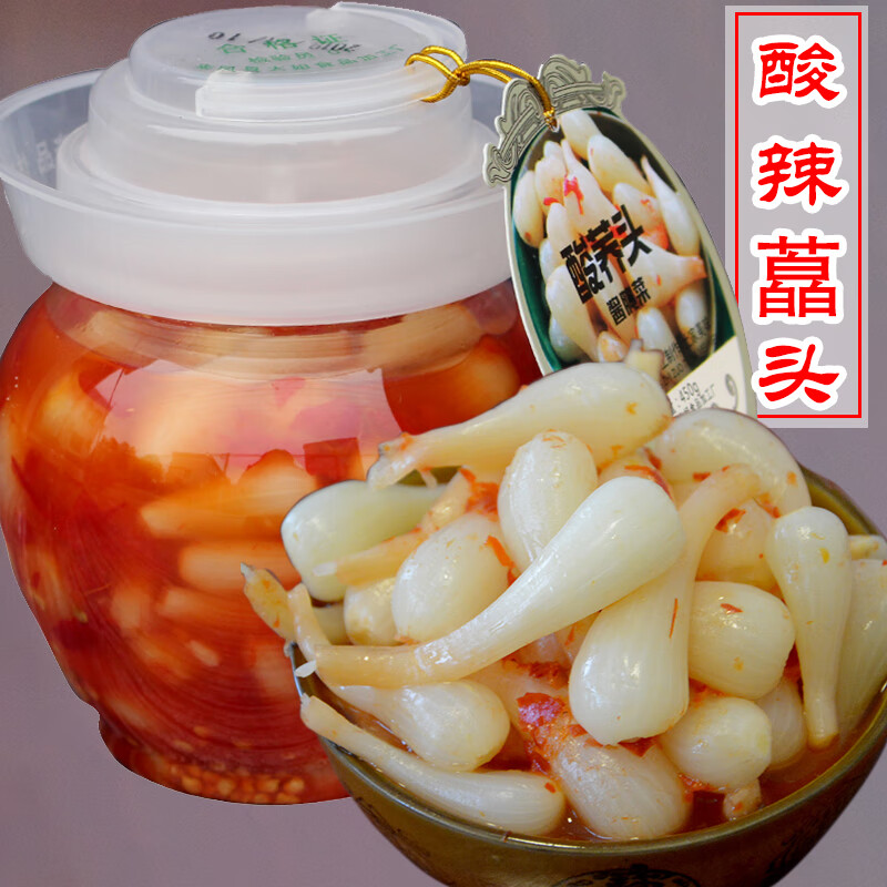 星润嘉恩施土特产酸辣藠头菜脆荞头农家腌菜下饭菜可食450g